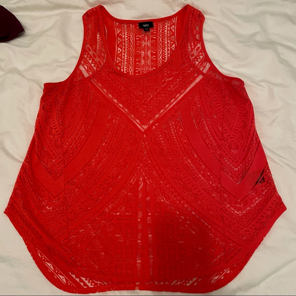 Coral tank top
